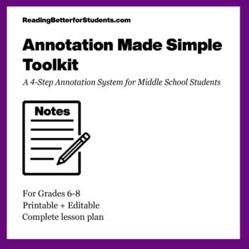 The Annotation Made Simple Toolkit (Middle School Edition) 